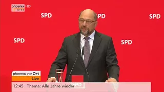 Statement von Martin Schulz, SPD,  zum Treffen mit Bundespräsident Steinmeier am 01 12 17