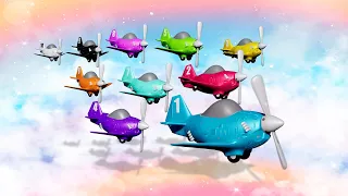 10 Little Airplanes | Kids Songs | Educational Toddler Songs | Count To Ten Aeroplanes