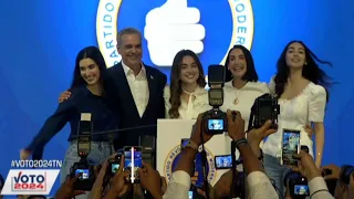 Luis Abinader celebra victoria en las elecciones presidenciales 2024 “¡No les fallaré!”