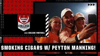 Playing football with cigars and another with Peyton Manning?!?! | College Football Live