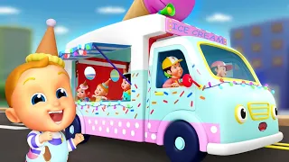Wheels On The Ice Cream Truck, Fun Vehicle Song and Cartoon Videos for Kids