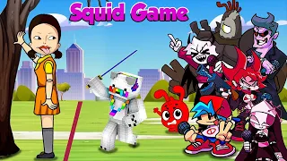 어몽어스 오징어 게임 Squid game with 8 FNF Characters | BoyFriends, Daddy Dearest, Minus Sarvente,Morphle ...