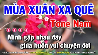 Karaoke Mùa Xuân Xa Quê - Tone Nam Nhạc Sống Huỳnh Lê