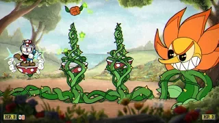 CUPHEAD Co-op Boss Fight #4 - Cagney Carnation (NO DAMAGE)