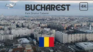 4K Bucharest Sunset & Evening Ariel Footage | DJI Mini Pro 4