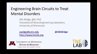 UWECE Research Colloquium: May 2, 2023 - Alik Widge, University of Minnesota