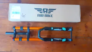 Air bike down hill fork review part 1 (unboxing)