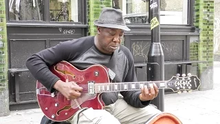 London Street Music. Great Guitarist Seen and Heard in Brick Lane