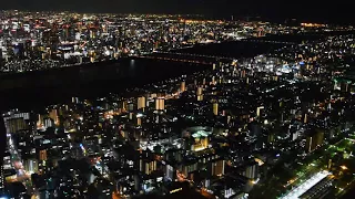 【絶景】大阪の夜景~伊丹空港着陸　Beautiful Night View of Osaka City Japan and Landing at Itami Airport