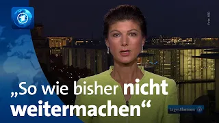 Sahra Wagenknecht zur Vereinsgründung und Partei-Plänen | tagesthemen