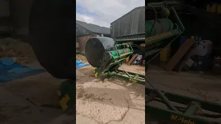 Wrapping silage bales with a mchale 991lber wrapper.