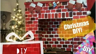 DIY Christmas Fireplace- How to make a Fireplace