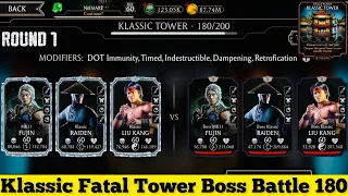 Klassic Fatal Tower Bosses 180 & Hard Battle Fight + Reward | MK Mobile