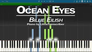 Billie Eilish - Ocean Eyes (Piano Cover) Synthesia Tutorial by LittleTranscriber
