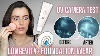 Beauty of Joseon Sun Relief Rice and Probiotics 6-Hour UV Camera Test and Foundation Wear Test!