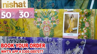 Nishat Linen Flat 50% & 30% OFF Season End Sale || Outlet Visit #nishatlinen #8th September 2023