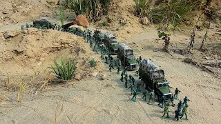 Army Men: Green army vs Grey army #stopmotion (plastic army men)