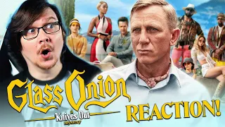GLASS ONION: A Knives Out Mystery MOVIE REACTION! Knives Out 2 | Review | First Time Watching