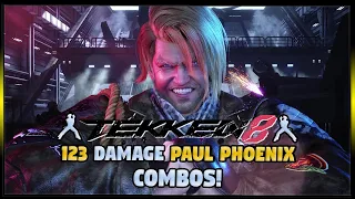 Paul 123 Damage, 11 Hits - Combo Routes | Tekken 8 Closed Network Test