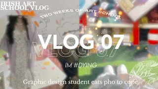 Art school vlog ♡₇, Graphic design projects, clubs, and a lot of pho