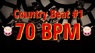 70 BPM - Country Beat #1 - 4/4 #DrumBeat - #DrumTrack - Heavy Drum beat 🥁🎸🎹🤘