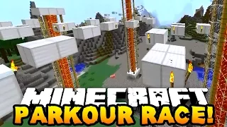 Minecraft ONE vs ONE PARKOUR RACE! (Degious Parkour #2) w/Preston & Woofless