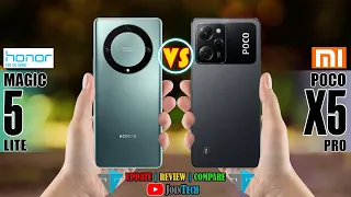 HONOR MAGIC 5 LITE VS XIAOMI POCO X5 PRO FULL SPECIFICATIONS COMPARISON