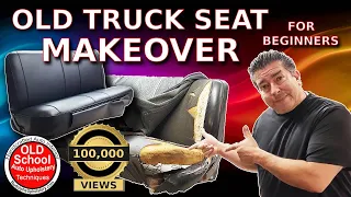 How To Old Truck Seat Makeover For Beginners Upholstery #diy