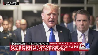 Video Now: Donald Trump reacts to guilty verdict