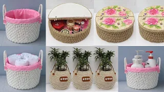 Amazing Rope Basket Ideas from Waste Material | Recycling Craft Ideas