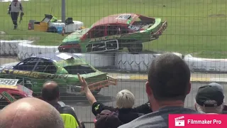 Saloon stock car last chance qualifier race Skegness raceway 2019