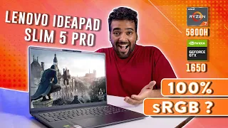 Color Accurate Display wala Gaming Laptop! Lenovo Ideapad Slim 5 Pro Ryzen 7 5800h + GTX1650