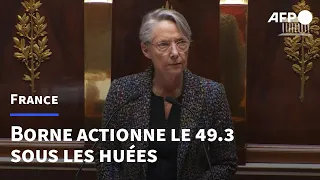 Réforme des retraites: le gouvernement choisit le 49.3, Borne huée à l'Assemblée | AFP Extrait