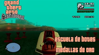 Grand Theft Auto San Andreas - Escuela de Barcos/Botes/Naútica con Medallas de ORO