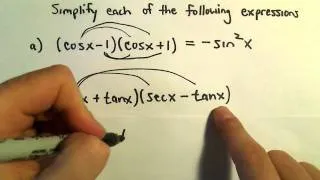 Simplifying Products of Binomials Involving Trigonometric Functions, Ex 1