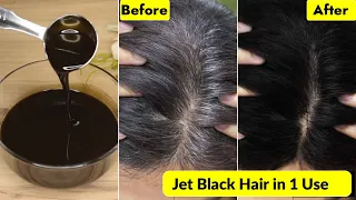 This👆🏼oil turned my grey hair to jet black in 1 Wash-Forget Hair Dyes-Use Homemade Hair Dyeing Oil