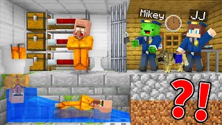 How Villagers Escape From Mikey and JJ Prison in Minecraft? (Maizen)