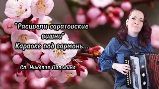 "Расцвели саратовские вишни" Караоке под гармонь...