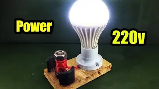 New 100% Amazing Free Energy Generator Self Running By Magnet With Light Bulb 220v