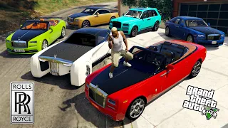 GTA 5 - Stealing Most Expensive Luxury Rolls Royce Cars with Franklin (Real Life Cars #22)