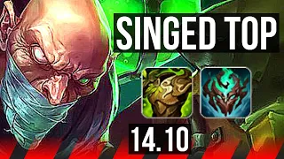 SINGED vs GAREN (TOP) | 800+ games | KR Master | 14.10