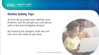 Staying Safe Online Webinar by ITRC & FTC