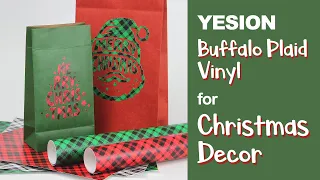 How to make Christmas Decoration with YESION NEW Buffalo Plaid Vinyl?