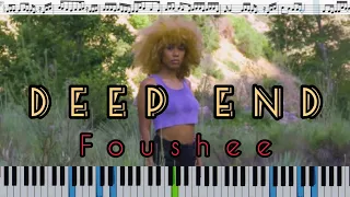 Fousheé - Deep End (кавер на пианино + ноты)