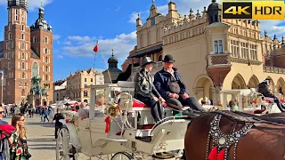 Poland - Krakow Walking Tour - Summer 2023 | 4K HDR 60 FPS with Drone Shots