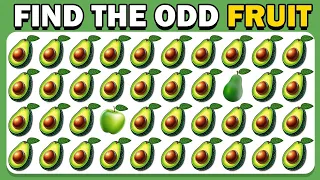 Find the ODD One Out - Fruit Edition 🍎🥑🍉 Easy, Medium, Hard - 30 Ultimate Levels Challenge Quiz