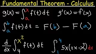 Fundamental Thereom of Calculus Explained - Part 1 & 2 Examples - Definite Integral