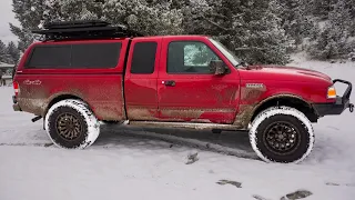 Truck Camping in 4 Degrees! (Snow in October)