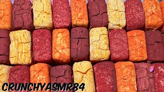 40 Orange/Red/Yellow Pasted Blocks | Mini Mass Crush | Oddly Satisfying | ASMR | Sleep Aid