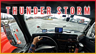 POV Truck Driving. [Ep.2]Trucking through South Carolina. Heavy Rain